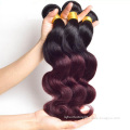 Lsy Ombre Dark Wine Color Brazilian Hair  Virgin Body Wave 1B 99J Two Tone Human Hair  Weave Bundles 99J Red Natural Human Hair